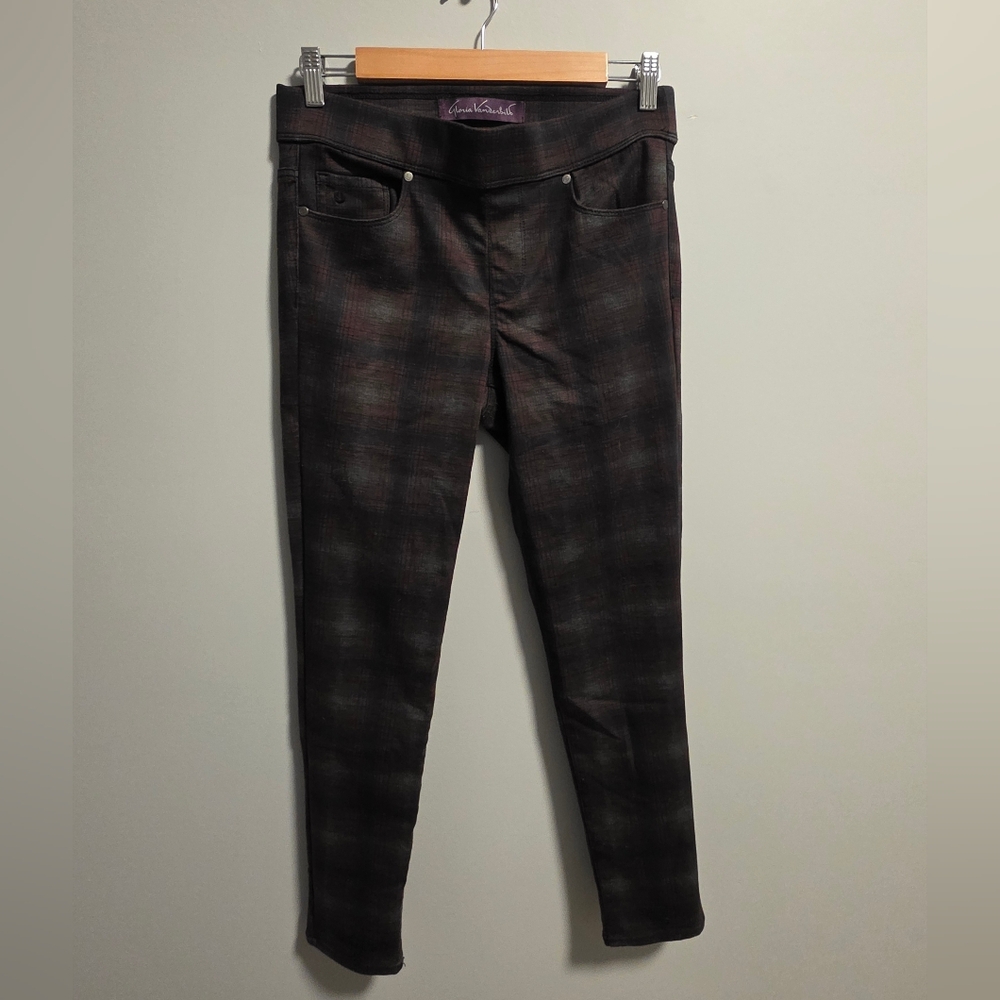 Women's Black Plaid Trousers
